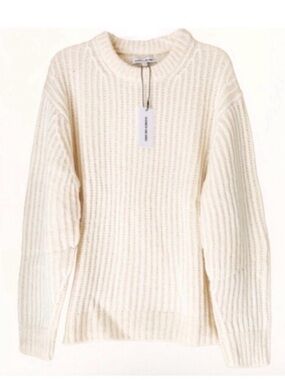 Elizabeth and James Cream Fisherman’s Rib Sweater SIze XXL